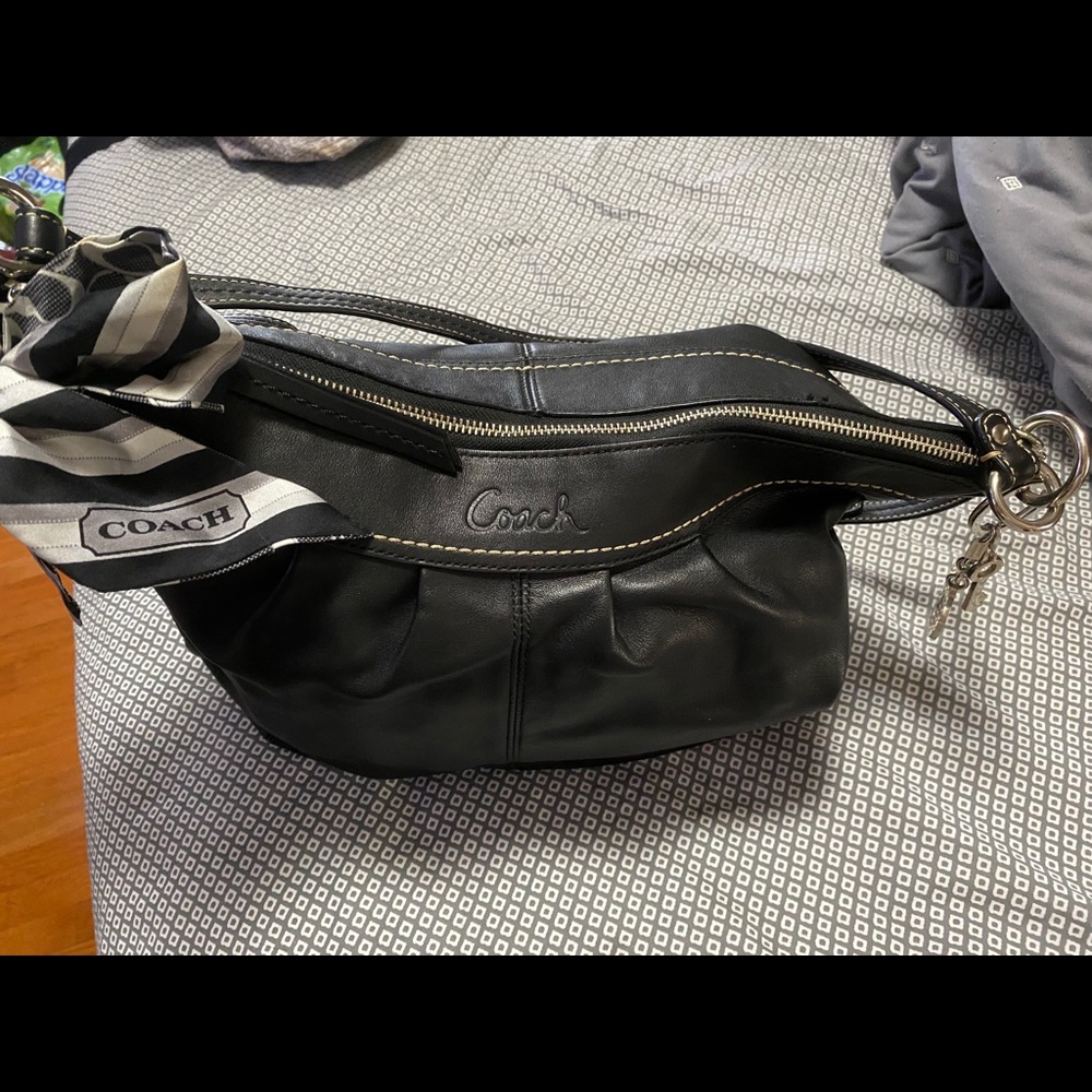 Coach leather hobo crossbody bag.